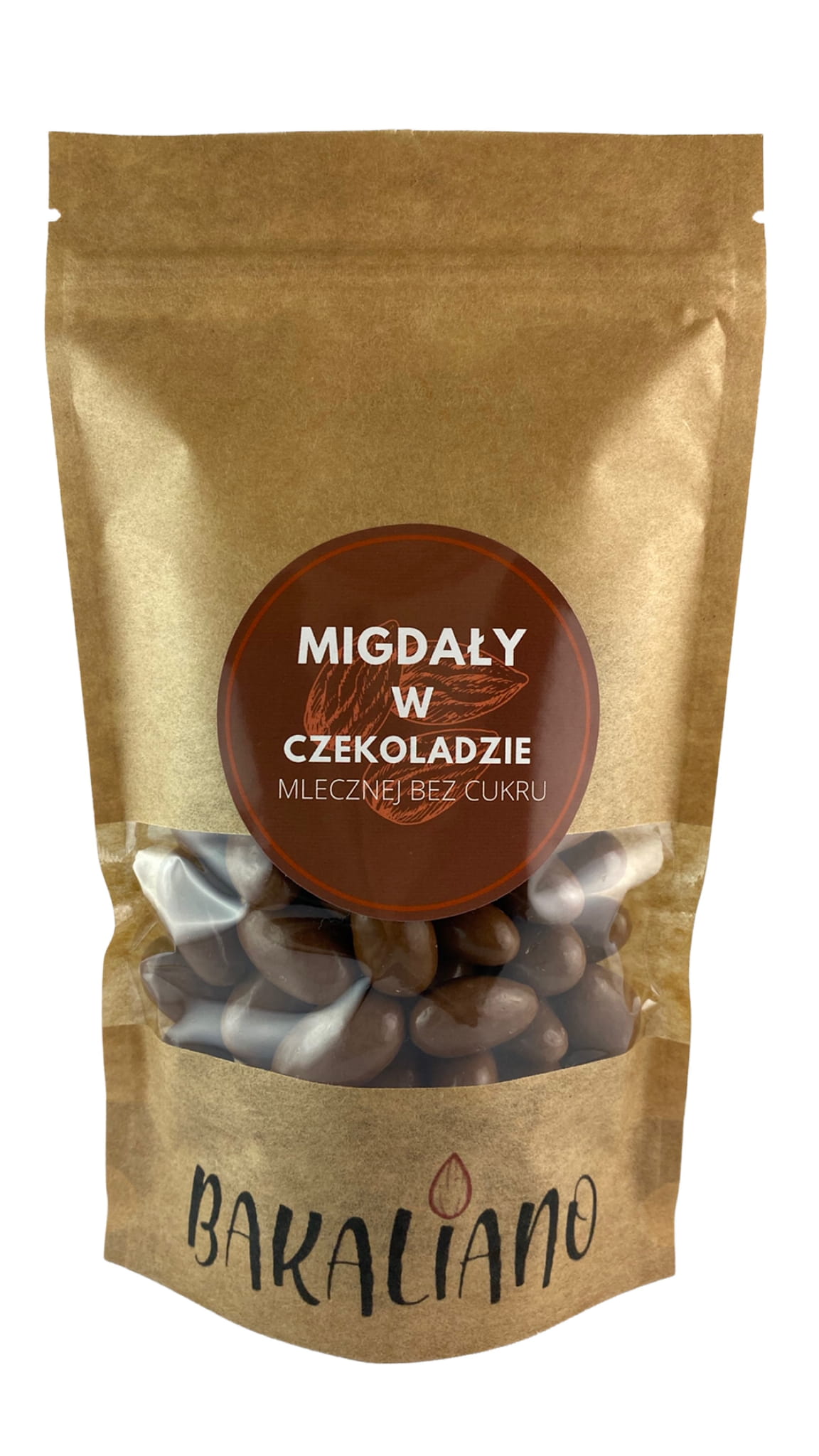 Migdały w czekoladzie mlecznej bez cukru 250g