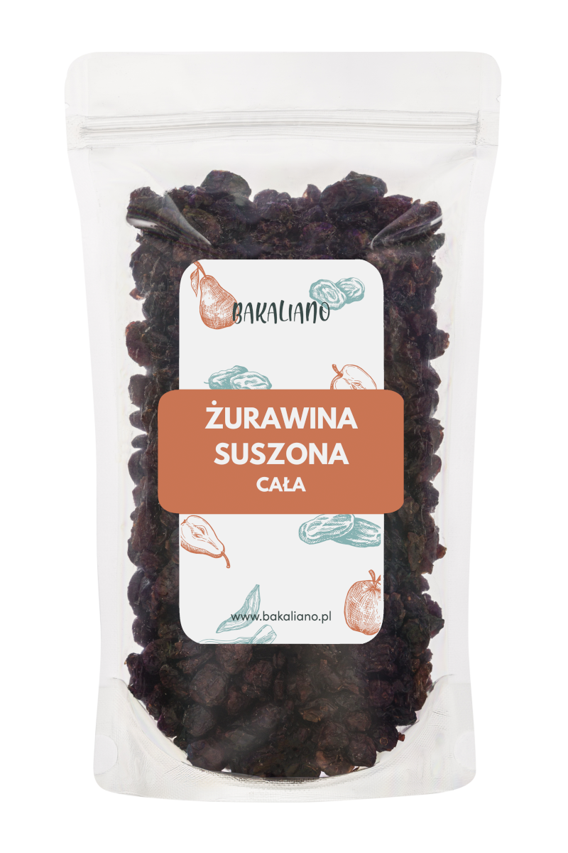 Żurawina suszona cała 1000g,