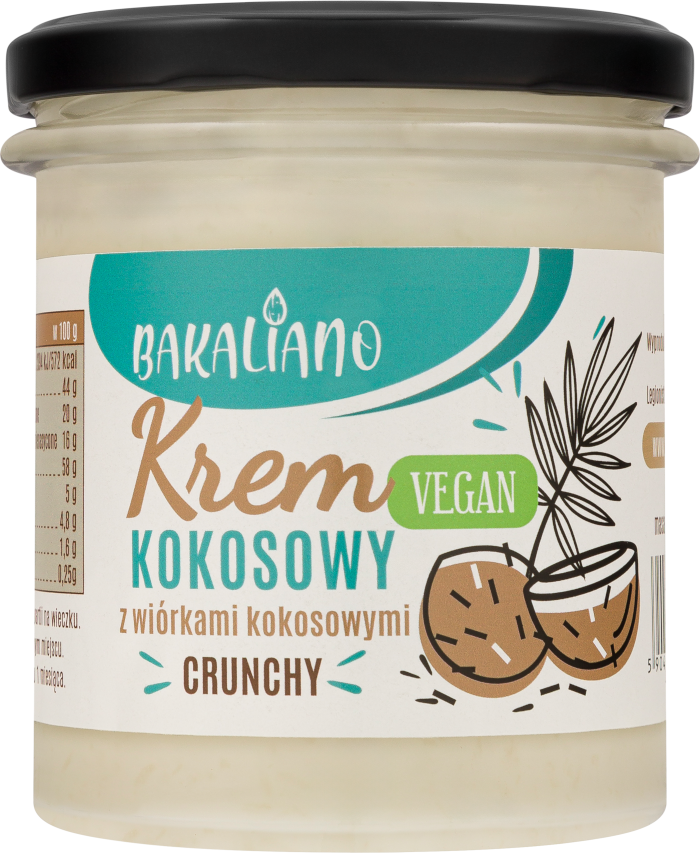 Krem Kokosowy z Wiórkami Kokosa CRUNCH - 300g,