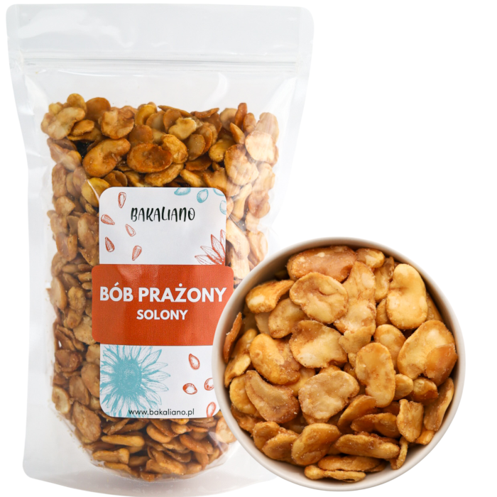 Bób prażony solony 500g,