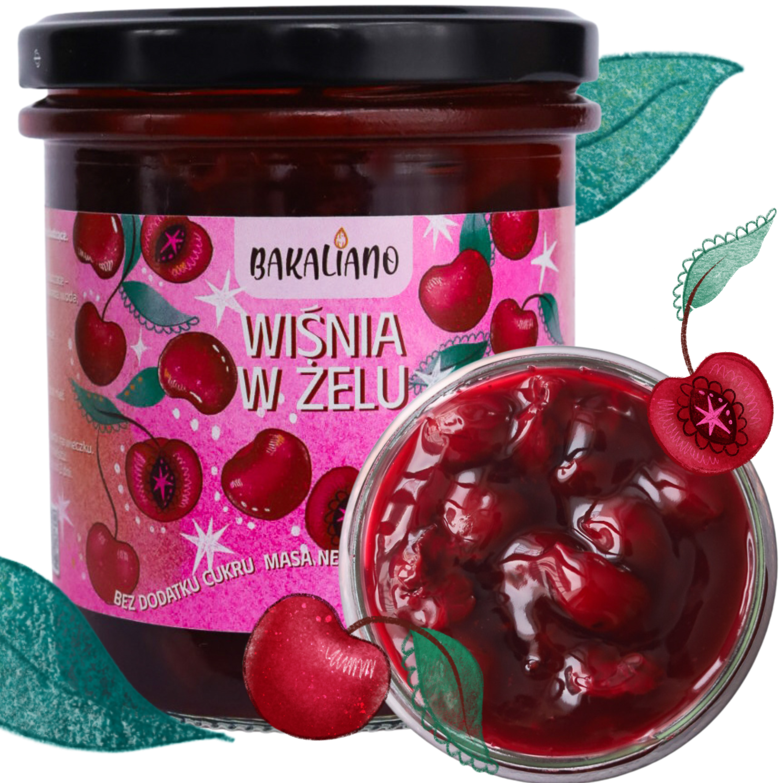 Frużelina Owoce w żelu Wiśnia 300g