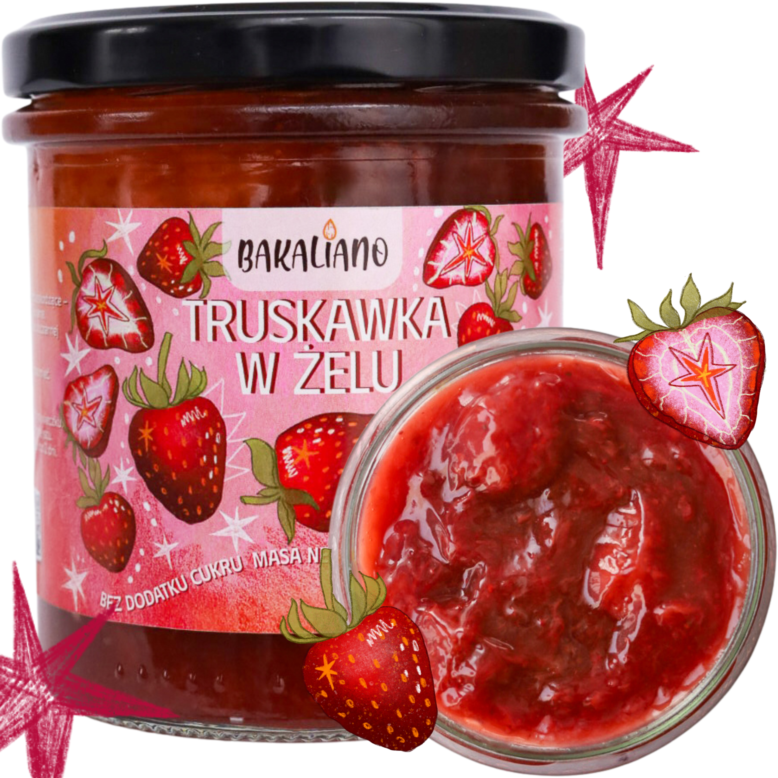 Frużelina Owoce w żelu Truskawka 300g