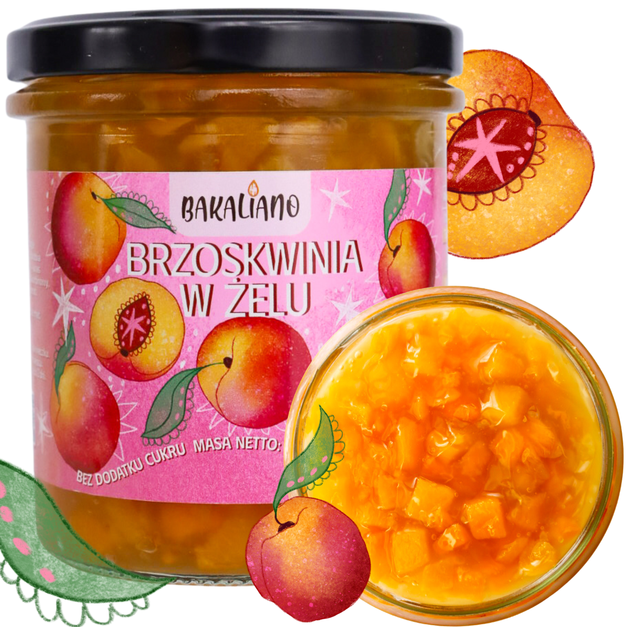 Frużelina Owoce w żelu Brzoskwinia 300g