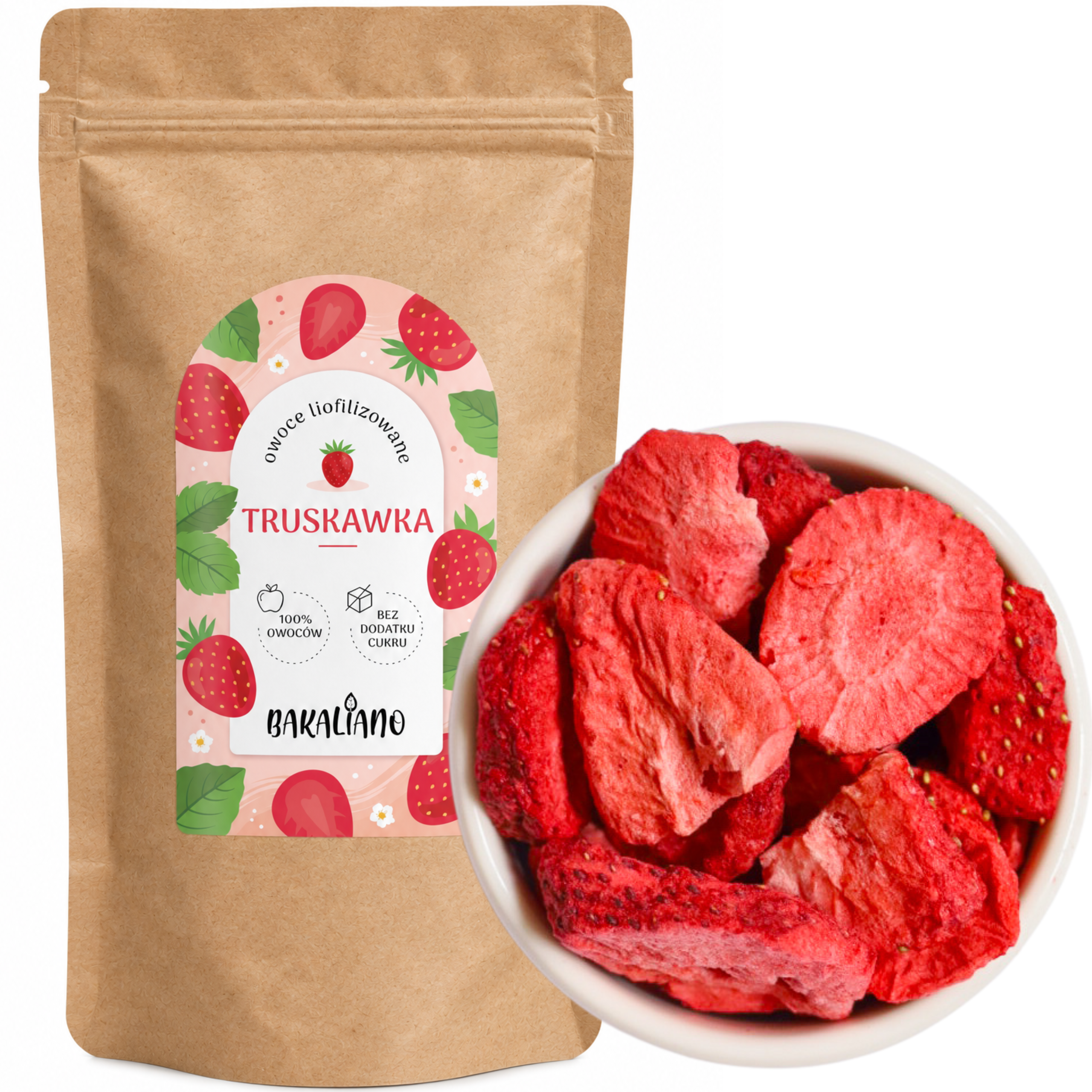 Truskawki liofilizowane 20g,